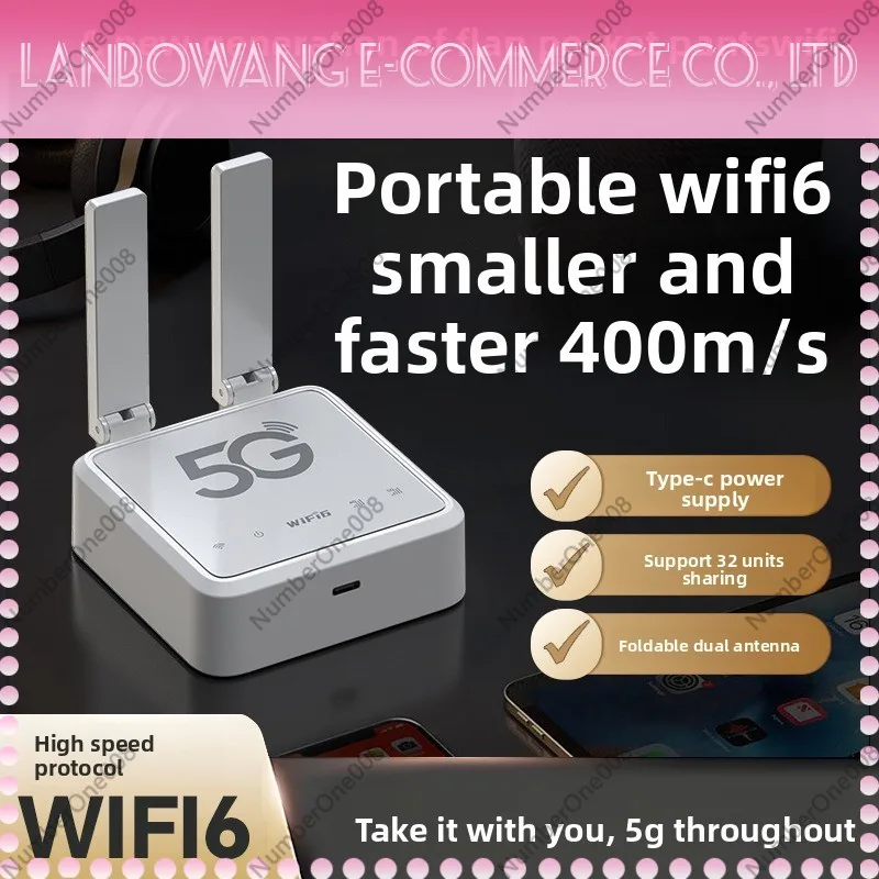 5G Gigabit Dual Band Portable Mobile WiFi Router Wireless Pocket Hotspot for Home Outdoor Travel Car Use
