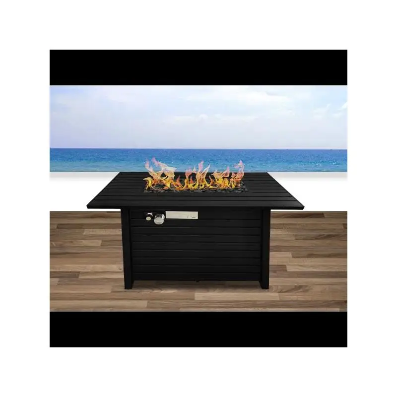 

24-дюймовый стол для костра из стального пропана с крышкой - раствор для наружного отопления