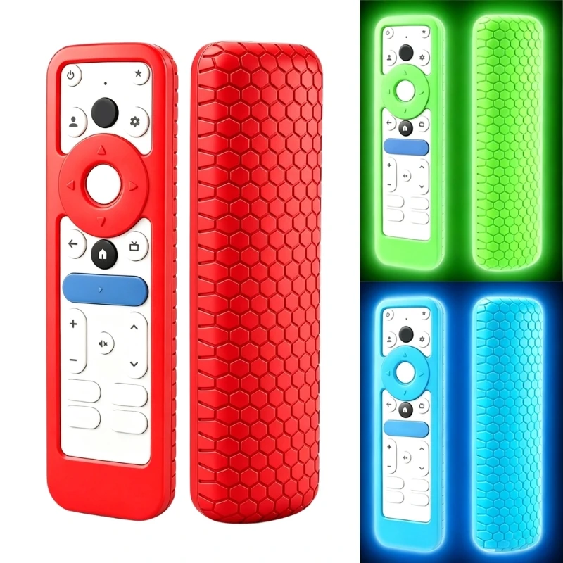 Silicone Remote Cover with Raised Grip Texture for Daily Use, Open Front Layout, and Shelf Storage for Indoor Daily Reach KXRE