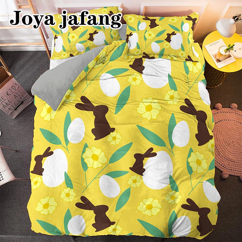 

Home Textile Cartoon Rabbit 3D Bedding Pillowcase Duvet Cover Set Single Double Queen King Size Bed Set 2/3pcs