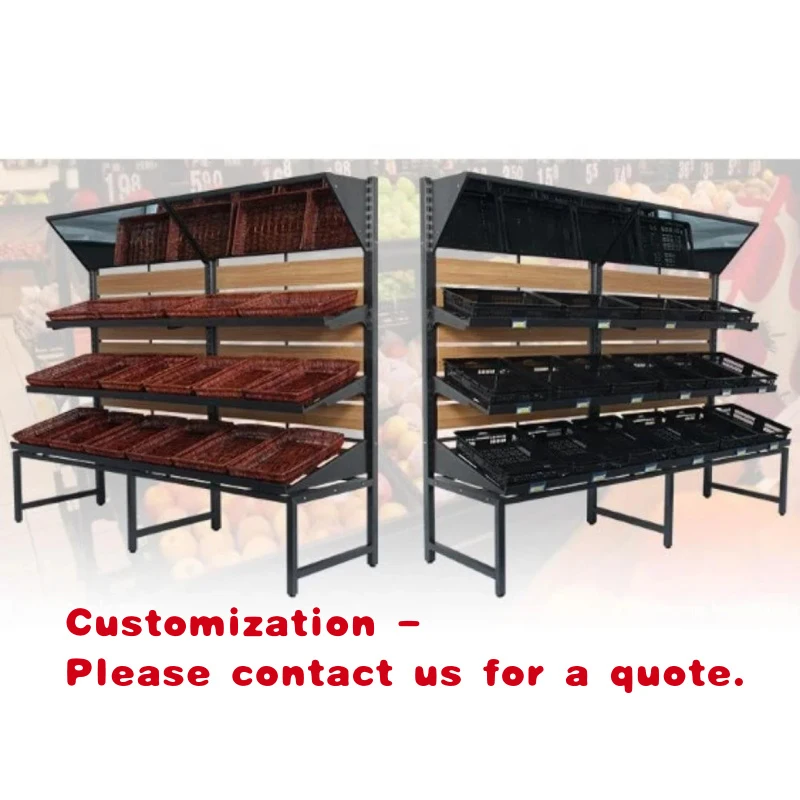 custom.Supermarket Fruit and Vegetable Display Rack