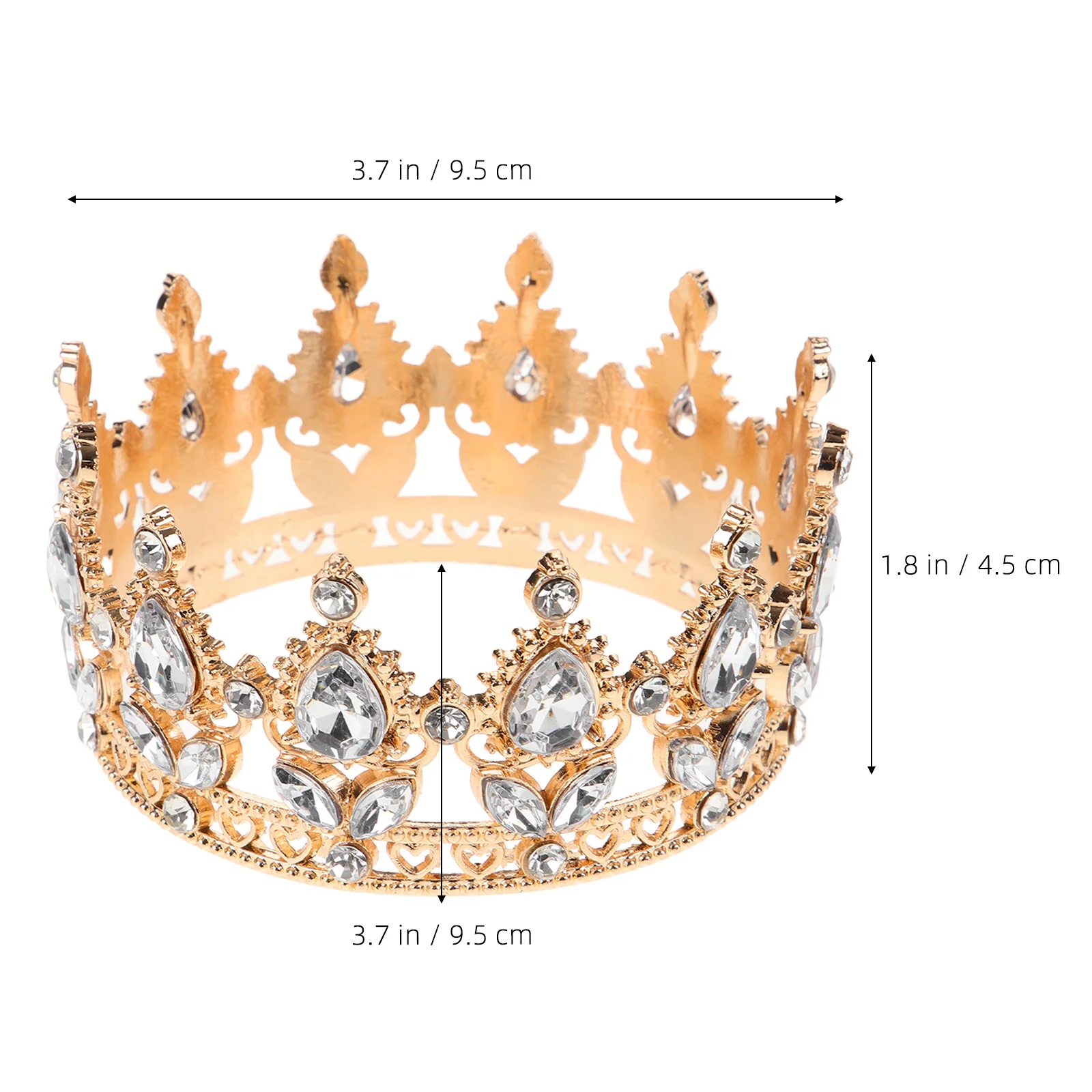 حجر الراين عقال للرأس على شكل تاج الباروك نمط تاج الزفاف لحفلات الزفاف حفلة موسيقية عيد ميلاد المرأة تاج إكسسوارات الشعر #1