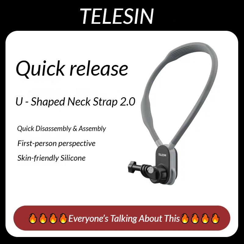 

TELESIN Magnetic POV Neck Selfie Holder Harness Body for Phone GoPro Insta360 DJI Osmo Action Smartphone Hold Action Accessories