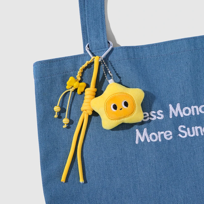 Entzückender animierter Stern-Plüsch-Schlüsselanhänger, weicher Spielzeug-Schlüsselanhänger, Autoschlüsselhalter, Taschenanhänger, Rucksack-Auto-Hängedekoration, Paar Geschenke