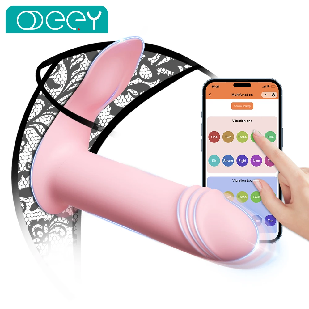 Mini Wearable APP Bluetooth Controll Dildo Vibrator Clitoral Vaginal Massage G Spot Stimulator 10 Modes Sex Toys for Adult Women