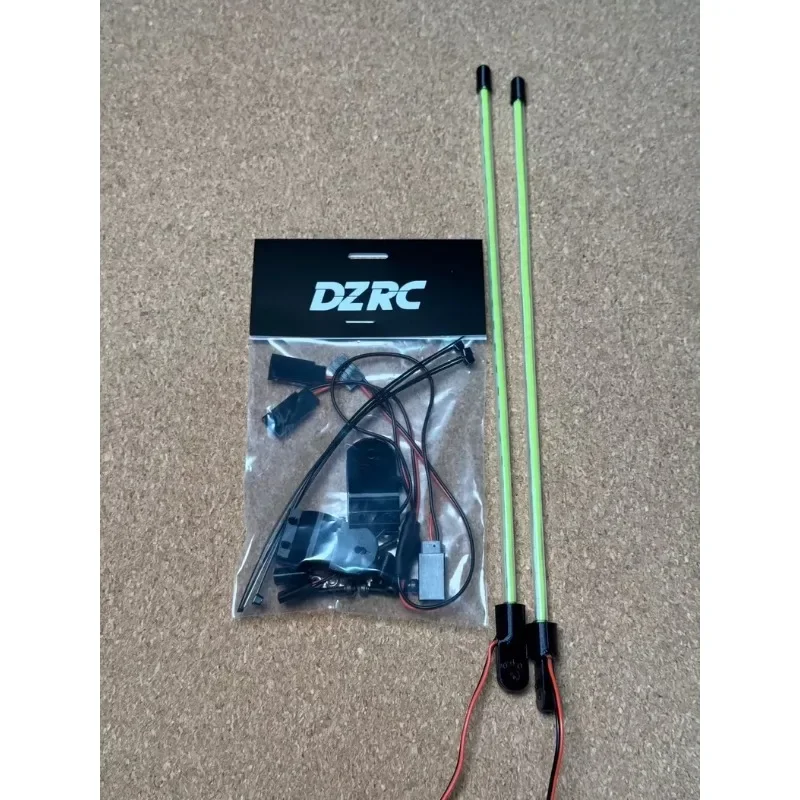 For YK4072 V4 1/7 RC Desert Short Course Truck Upgrade Parts–Flexible Light Pole Antenna Light with Mount Base, No-Drill Install