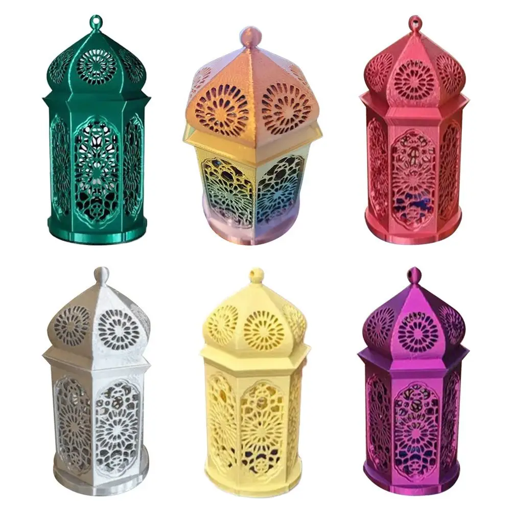 Durable 3D Printing Arabic Style Lantern Gift PLA Tea Lamp Statue Lantern Decor For Home Living Room Desktop