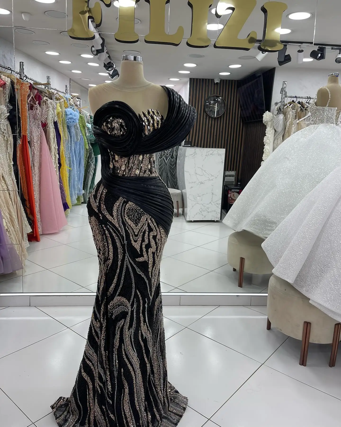 

Черные блестящие вечерние платья с пайетками и бисером, вечерние платья в стиле русалка длиной до пола, платье для выпускного вечера, уникальный дизайн, платья для знаменитостей, новинка