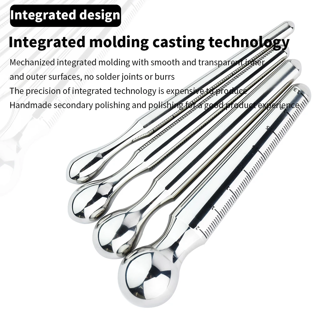 Stainless Steel Urethral Plug Sound Stimulator Prostate Massager Stick Anal Vaginal Three-Purpose Male Penis Masturbator For Men