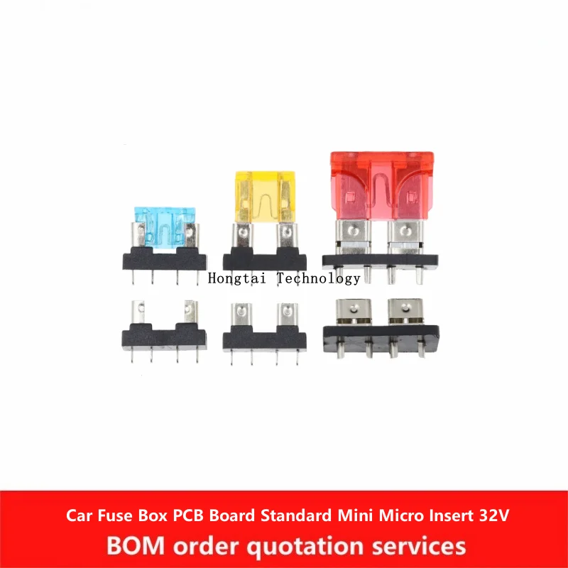Auto Sicherungshalter PCB Board Standard Mini Micro Small Blade Auto Automotive Boot 32V Ladeeinfügung für PCB Board Sicherheitsclips