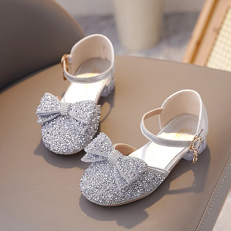 Baby Girls Princess Shoes Bow Stage Elegant Cute Kids Sandals Casual Comfortable Crystal Catwalk Fashion Spring/summer Students