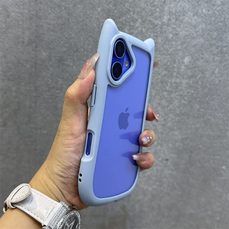 3D-Katzenohren Niedliches Lanyard Magnetische Transparente Hülle für iPhone 18 Pro Max 17 16 15 14 13 12 Pro Max Plus Air Armband Klare Abdeckung – Detail 10