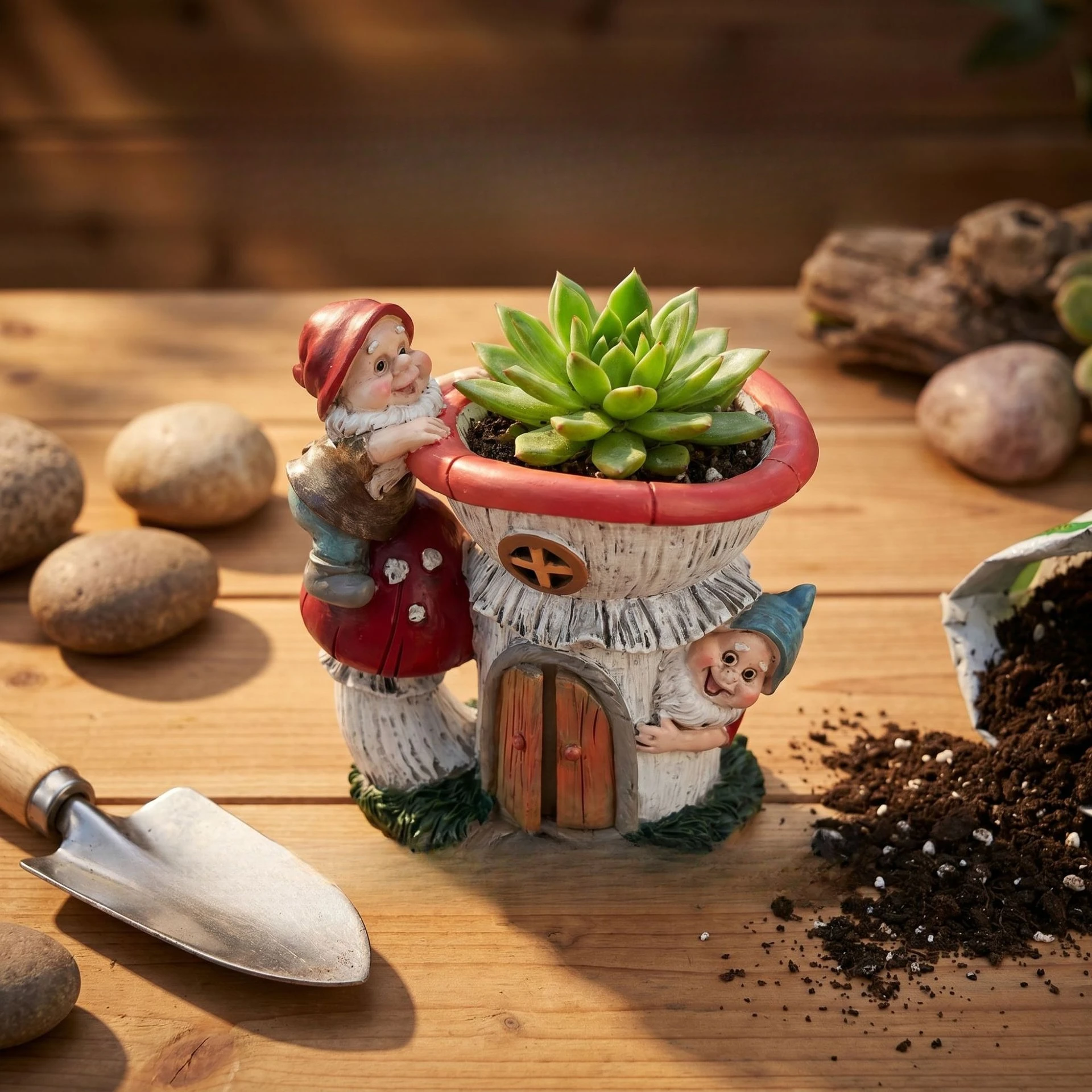 

Resin Bird Nest Shaped Succulent Planter Creative Craft Ornament Outdoor Garden Balcony Landscape Decor
