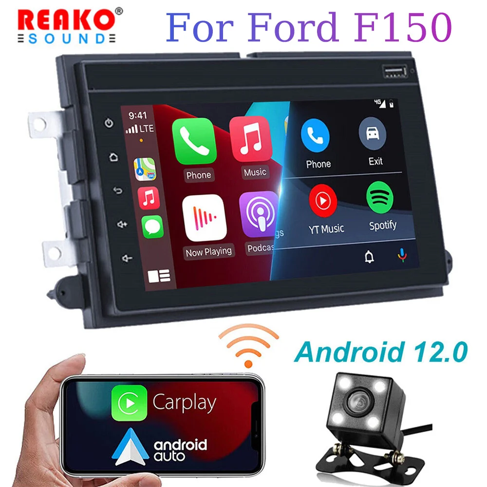 

REAKOSOUND 2 Din Android 12 Car Radio For Ford F150 F250 F350 Multimedia Player IPS Carplay Auto Stereo WIFI GPS Navigation