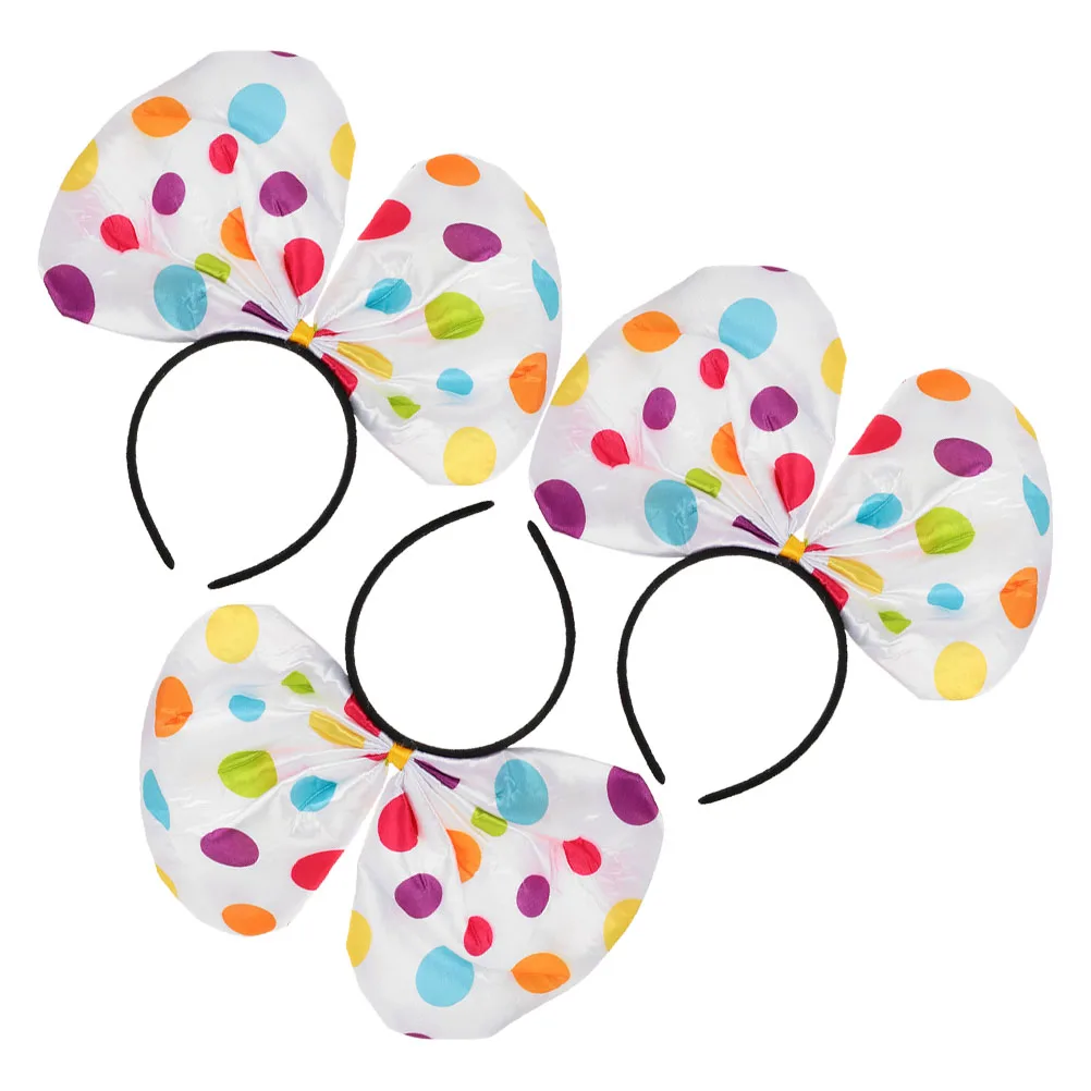 

3PCS Headbands Clown Hairbands Halloween Party Carnival Outfit Funny Headwear Child Adult Elastic Fit Reusable Soft