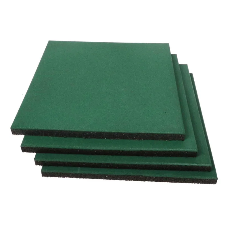 Factory Customized 30mm Green Blue Gym Floor 1x1 Gym Mats Rubber Flooring 4x6