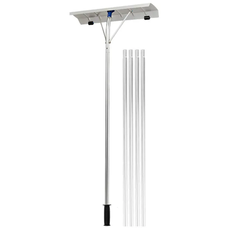 High-quality roof snow scraping aluminum alloy shovel, retractable snow scraper with wheels, light and durable
