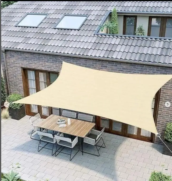 Square 3.6x3.6meter 12x12ft Waterproof Sun Shade Sail Canopy Awning 95% UV Blockage UV & Water Resistant For Outdoor Patio