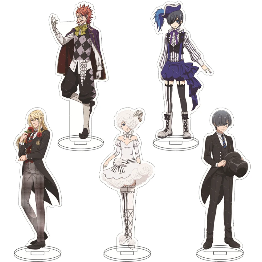 16CM Anime Figure Black Butler‌ Ciel Phantomhive Sebasuchan Mikaerisu Alois Trancy Cos Acrylic Stand Ornaments Chrismas Gifts