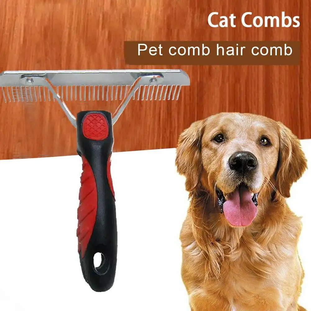 Stainless Steel Pet Grooming Brush Deshedding And Dematting Undercoat Rake Comb For Dogs And Cats Grooming