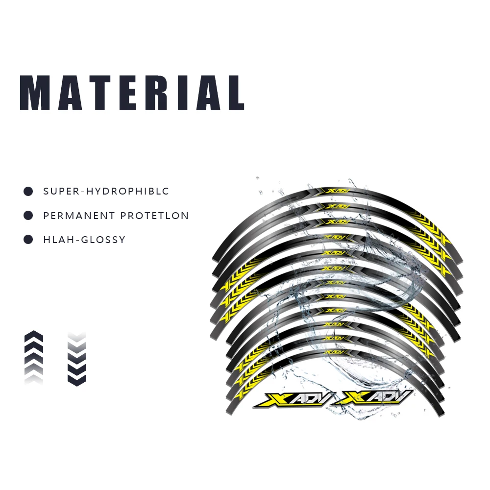 Untuk XADV 750 X ADV 750 2025- Aksesoris Motor Stiker PVC Roda Dekal Strip Pita