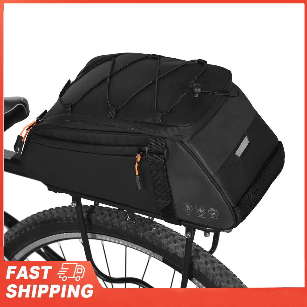 

3-в-1 Велосипедная сумка Светоотражающая велосипедная седельная сумка Водонепроницаемая велосипедная сумка на заднюю стойку с плечевым ремнем