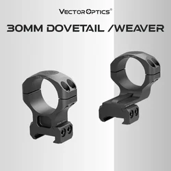 Vector Optics 30mm 1.25in Cantilever Dovetail Picatinny Weaver Rail Hunting Rifle Scope Mounts Ring Aluminum Alloy 2Pcs