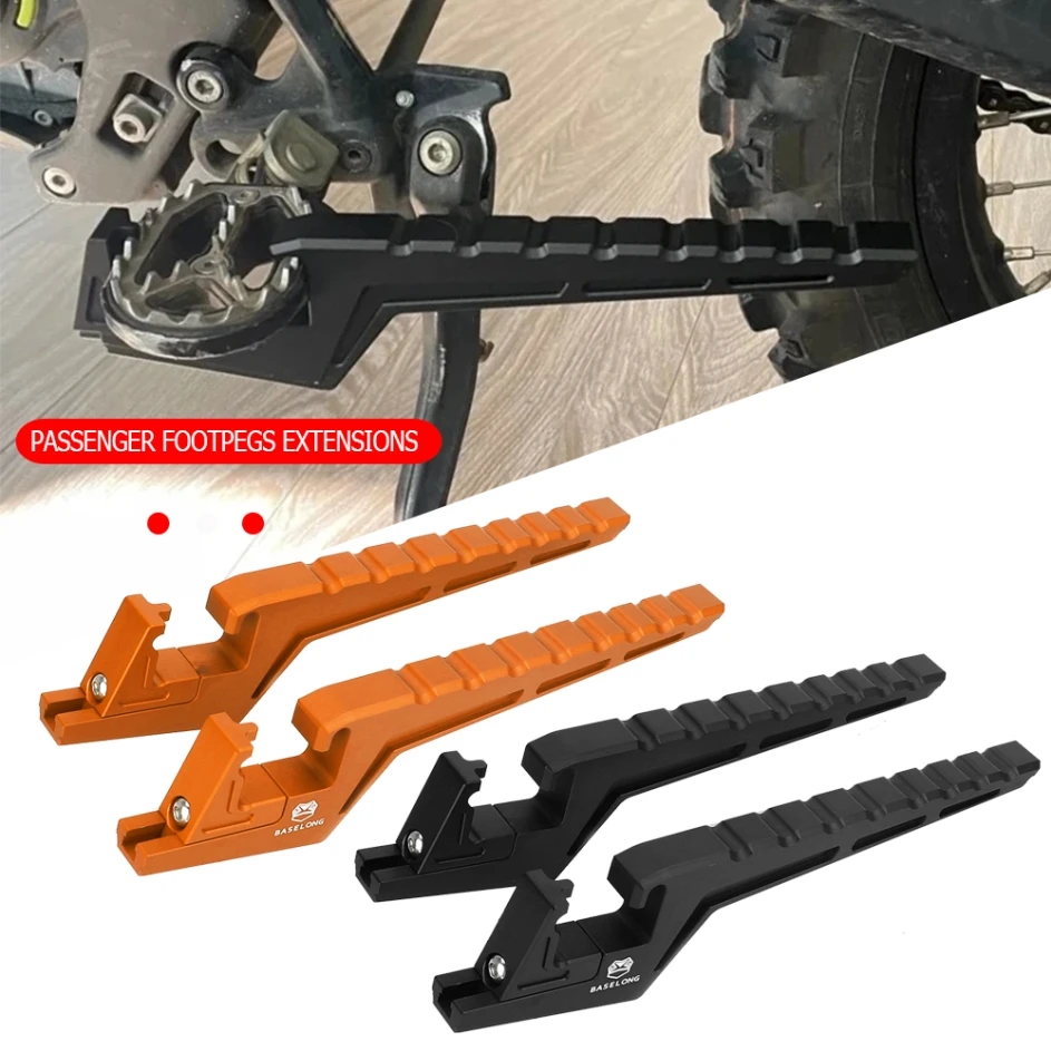 Motorcycle CNC FOR 640 Duke 950 Supermoto/Super Enduro R/Adventure 990 SMR/SMT Passenger Foot Peg Extensions Extended Footpegs