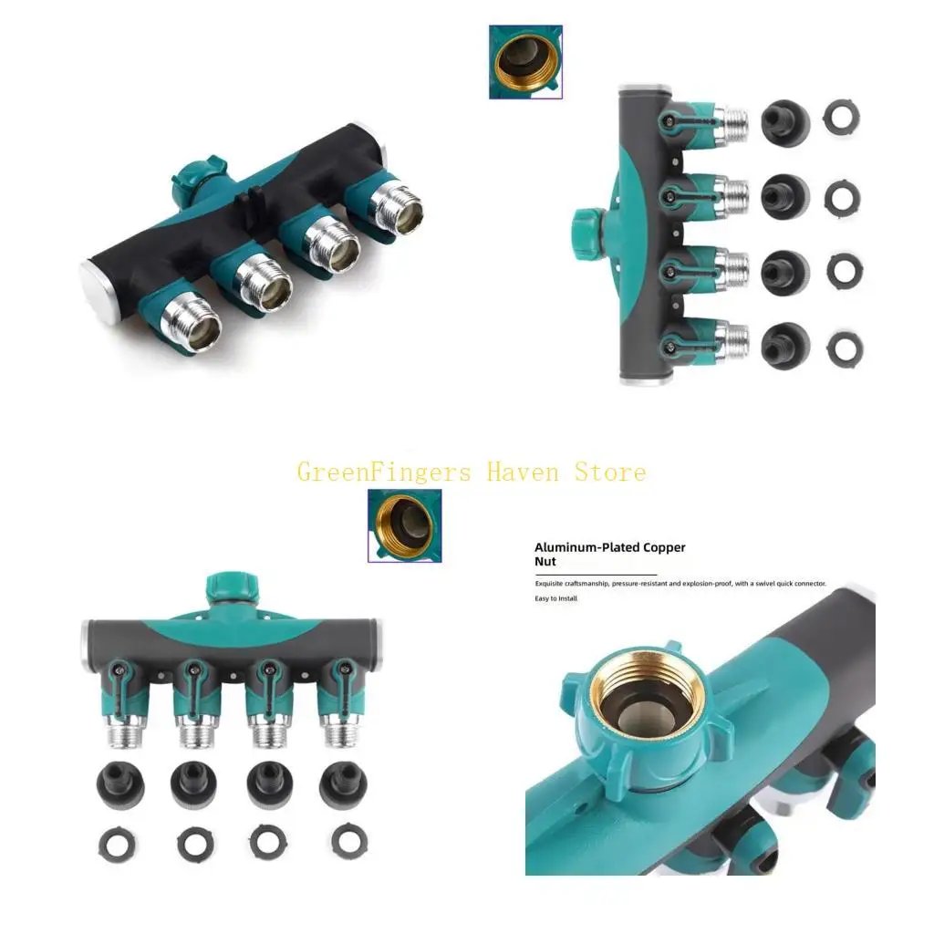 F68D Consistent 4 Way metal Garden Water Control Splitter For Improved Management