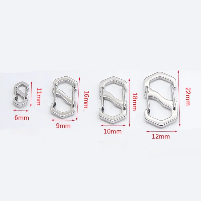 1-30Pcs Stainless Steel S Hook Clasps Connectors for Jewelry Making DIY Bracelet Necklace Keychain Adjustable Spring Rustproof
