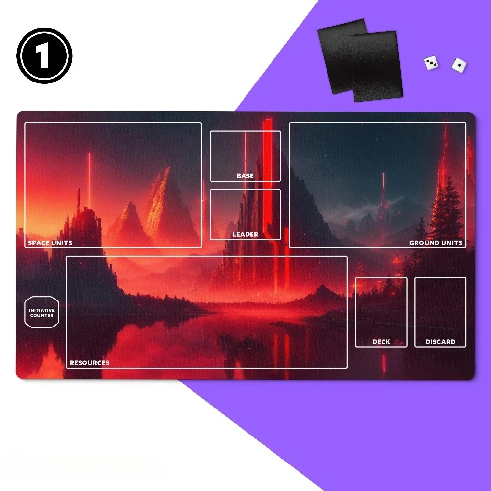 SWU Compatible Playmat – Sci-Fi Art with Zones | 24