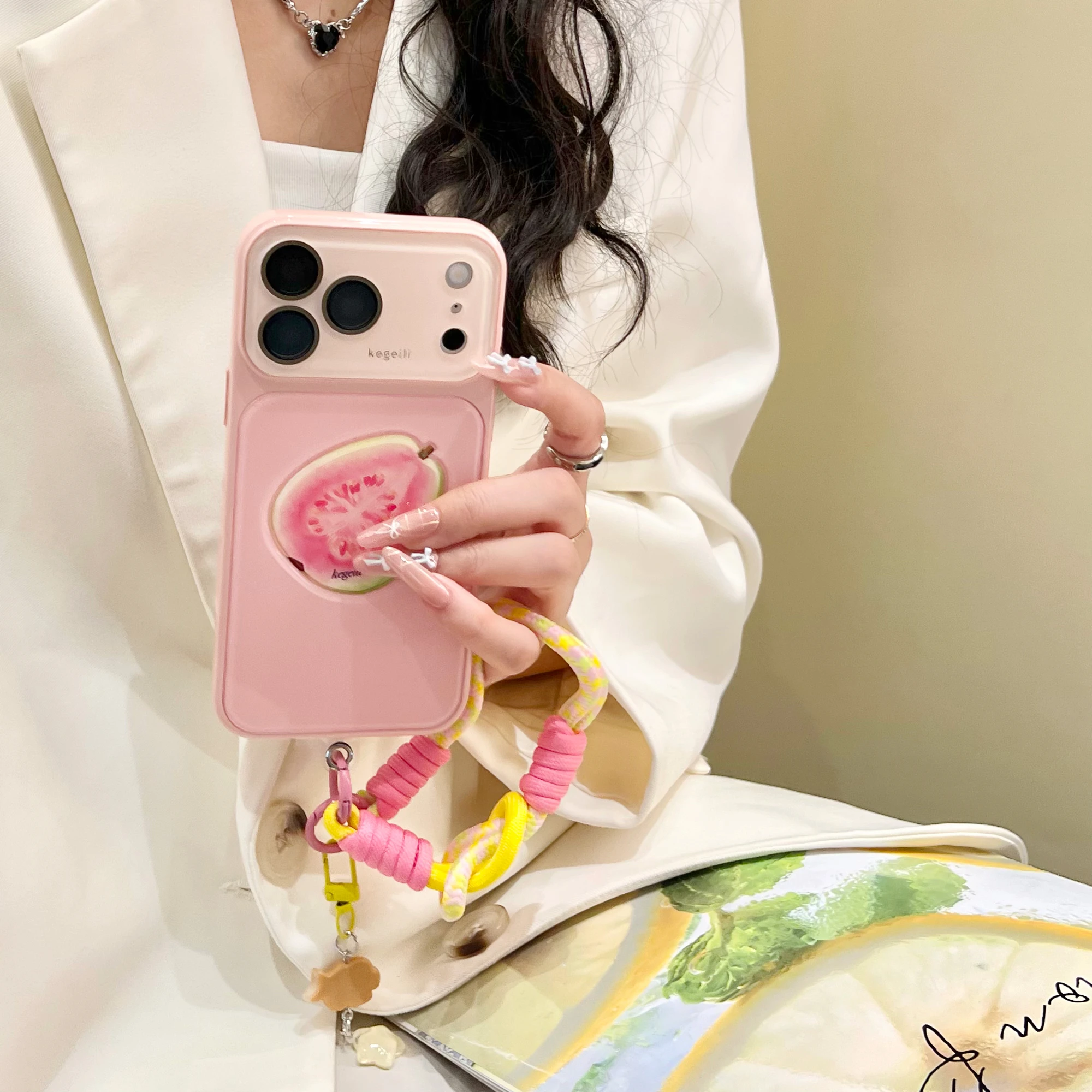 Sevimli Meyve Desenli iPhone 1 - Phone Cases With Straps incelemesi ve fiyatı