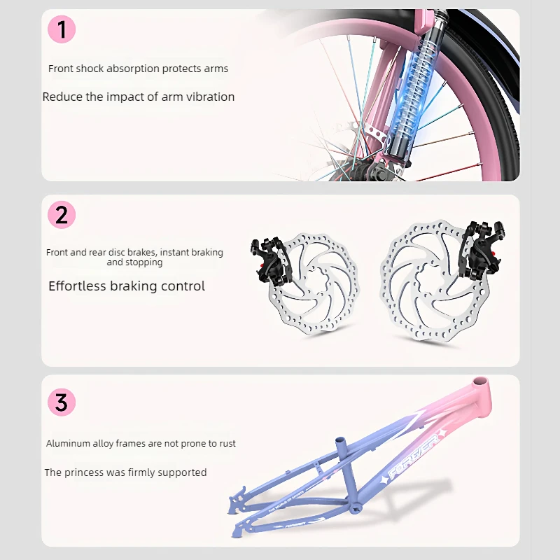 Kids Mountain Bike for Girls 7-10 Years Sports Toy Children Bicycle Shockproof Kids Bicycle Outdoor Sport Toys Kid Birthday Gift