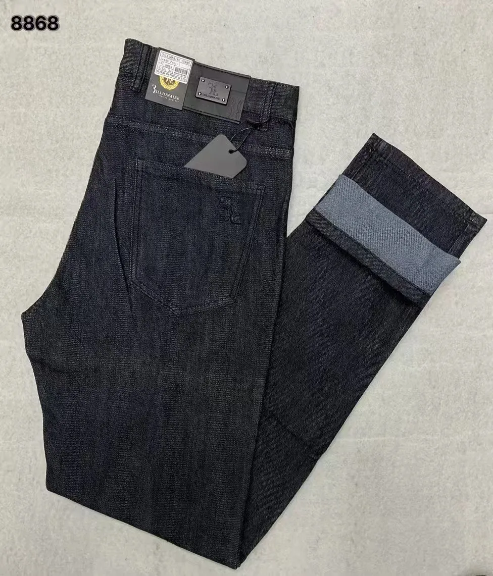 BLLIYOSS الملياردير الجينز سميكة القطن الرجال 2025 الخريف الشتاء جديد التطريز غير رسمي جودة حجم 29-42 السراويل الطويلة جودة عالية #1