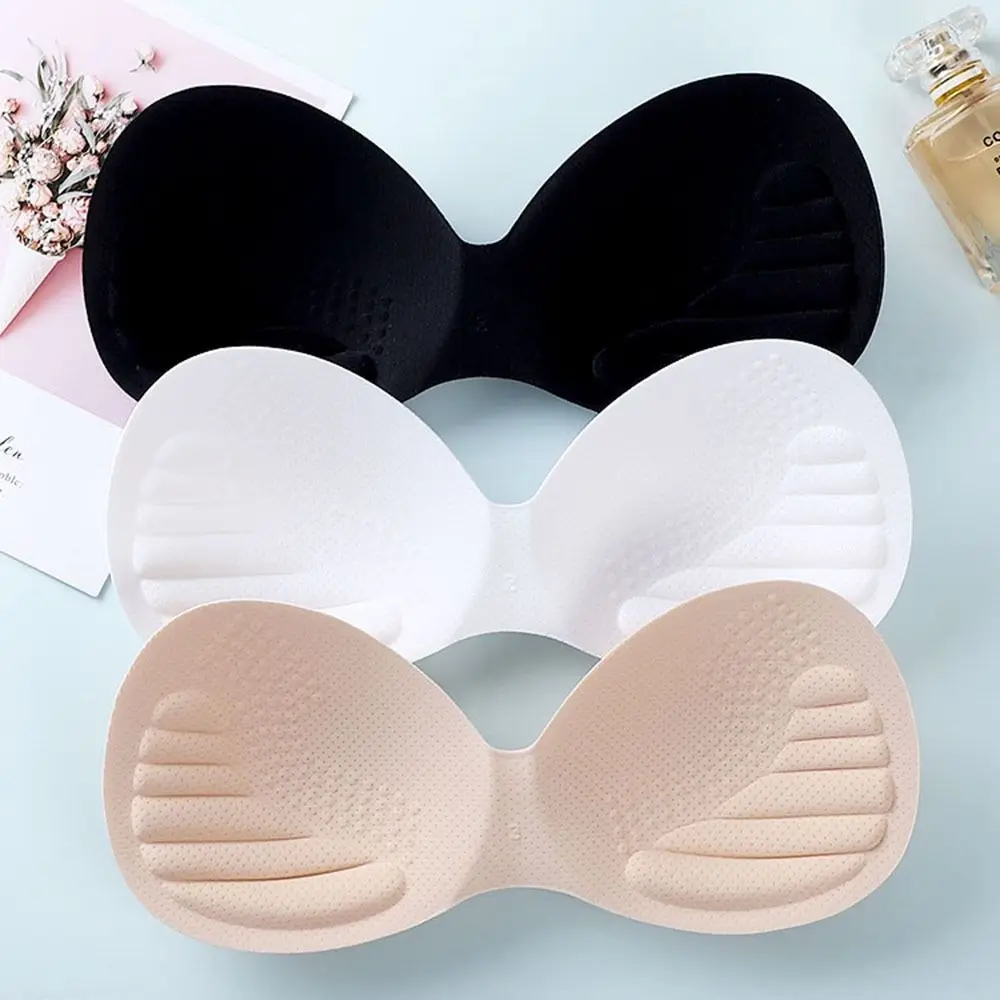 Almofada Peito Monocromática para Mulheres, Insere Copos, Sutiã Padding, Acessórios Íntimos, Esponja Bra Pad, Bikini Insere Copos