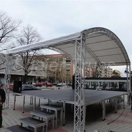 Outdoor Aluminum Lighting Truss Stage Truss With Arc Roof For Concert Exhibition Events Shows
