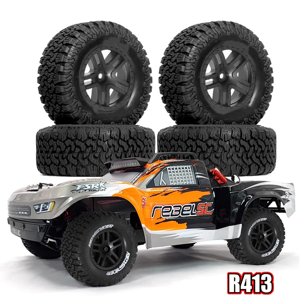 

Для 1/10 модели радиоуправляемого автомобиля Barricade Flyer Traverse короткие шины для грузовиков, совместимые с муфтой 12 мм R413 автомобильные шины с дистанционным управлением