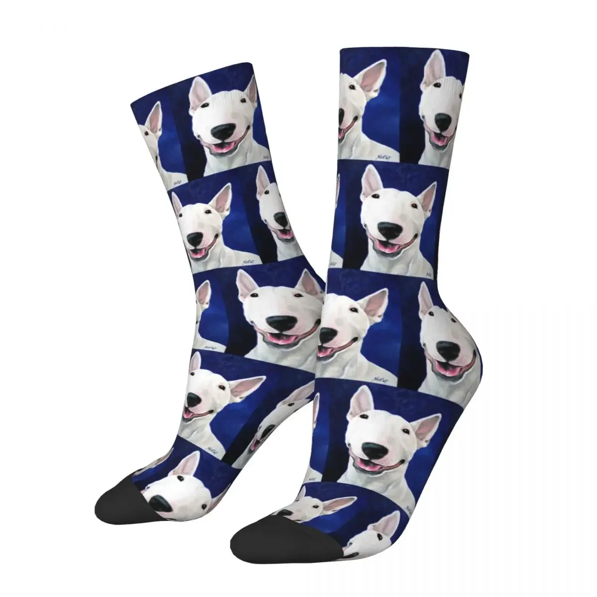 Bull Terrier Unconditional Socks Harajuku Sweat Absorbing Stockings All Season Long Socks Accessories for Birthday Present