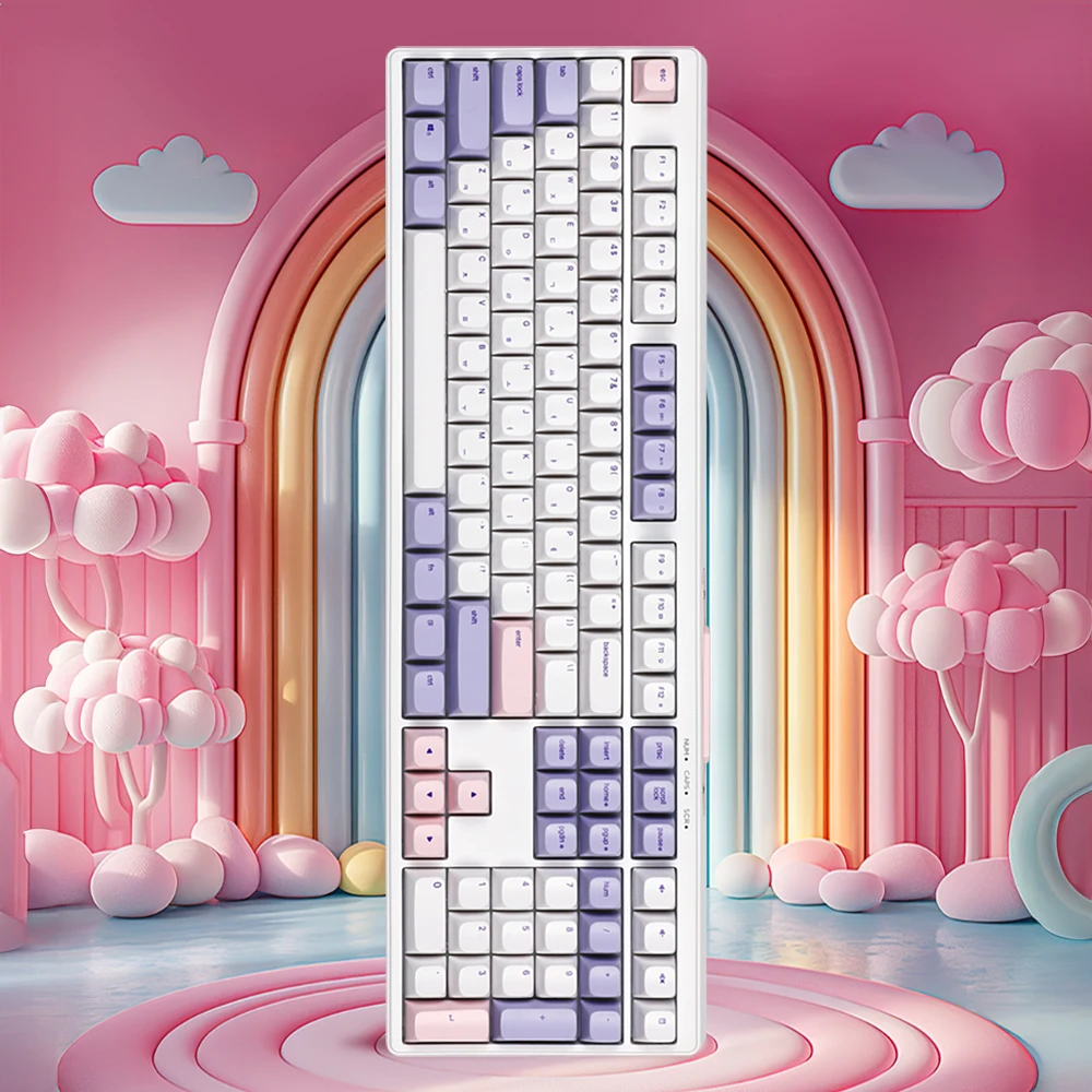 Guts X108 Dreampony Boggleboggle الجيل السادس غشاء منخفض الضوضاء مكتب الألعاب لوحة مفاتيح مشحم كاملة الحجم