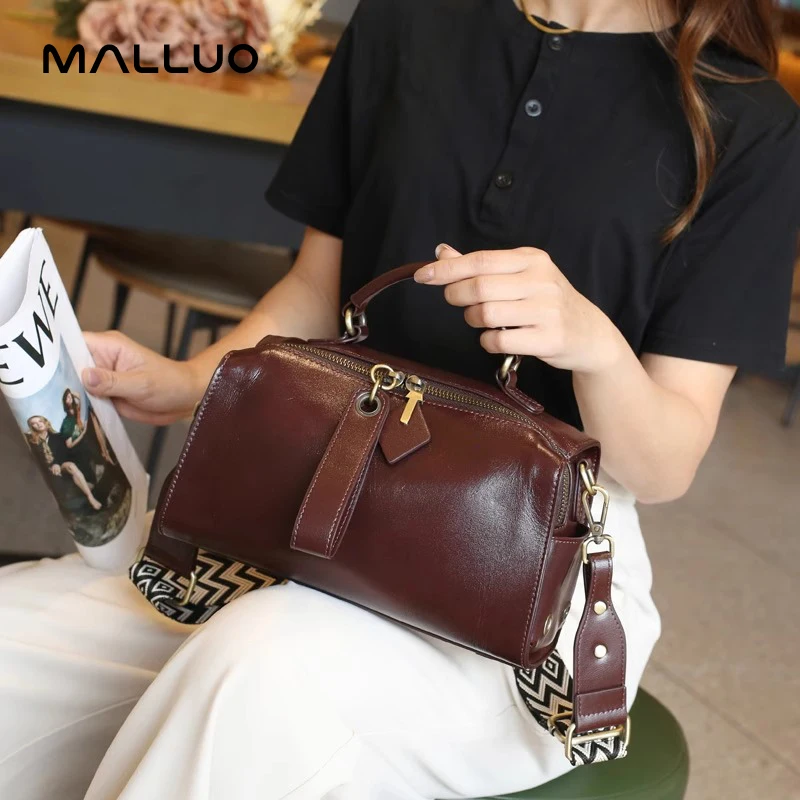 Genuine Leather Solid Color Shoulder Crossbody Bag For Women Luxury Designer Bags Female Messenger Tote Women\'s Handbag for Lady