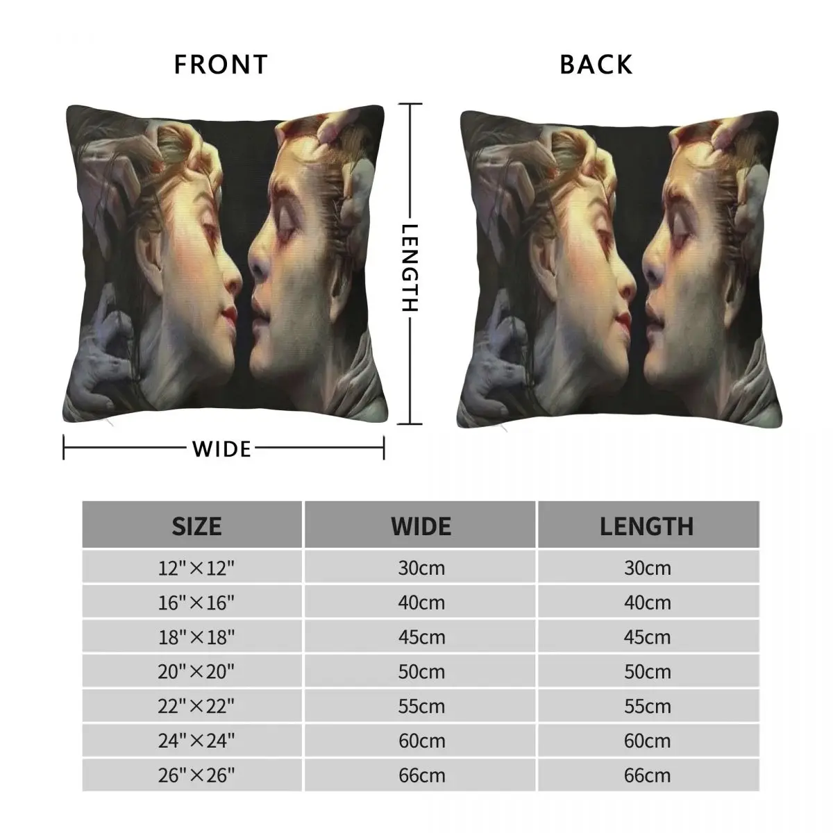 Romeo And Juliet Square Pillowcase Polyester Linen Velvet Printed Zip Decor Pillow Case Car Cushion Cover 45x45