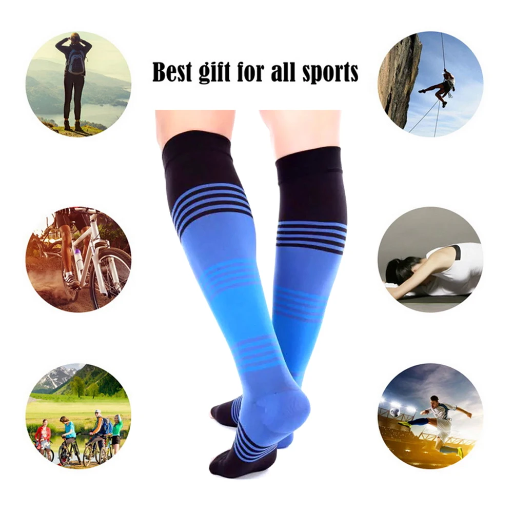 XQQMXX 1Pair Open Toe Compression Socks for Women & Men - Best Support for Circulation, Nurses, Running, Travel