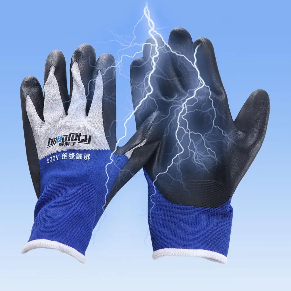 Withstanding Voltage 400V/500V Electrical Insulating Gloves Touch Screen Safety Anti-Electricity Gloves Oil Proof Ultrathin