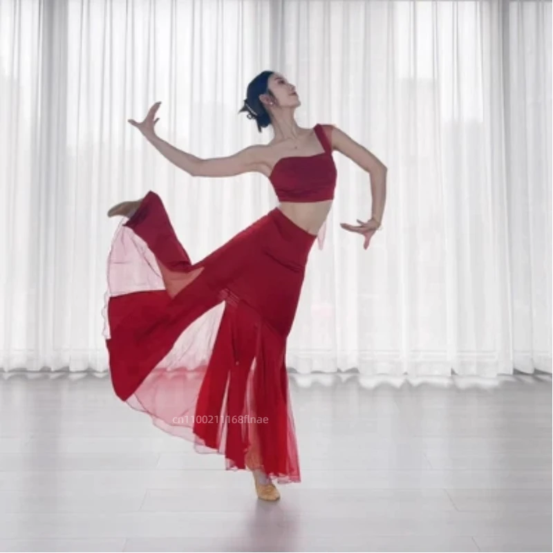 

Классический танцевальный костюм для дайского танца, женский, облегающий, с юбкой-рыбьим хвостом, для выступлений и тренировок