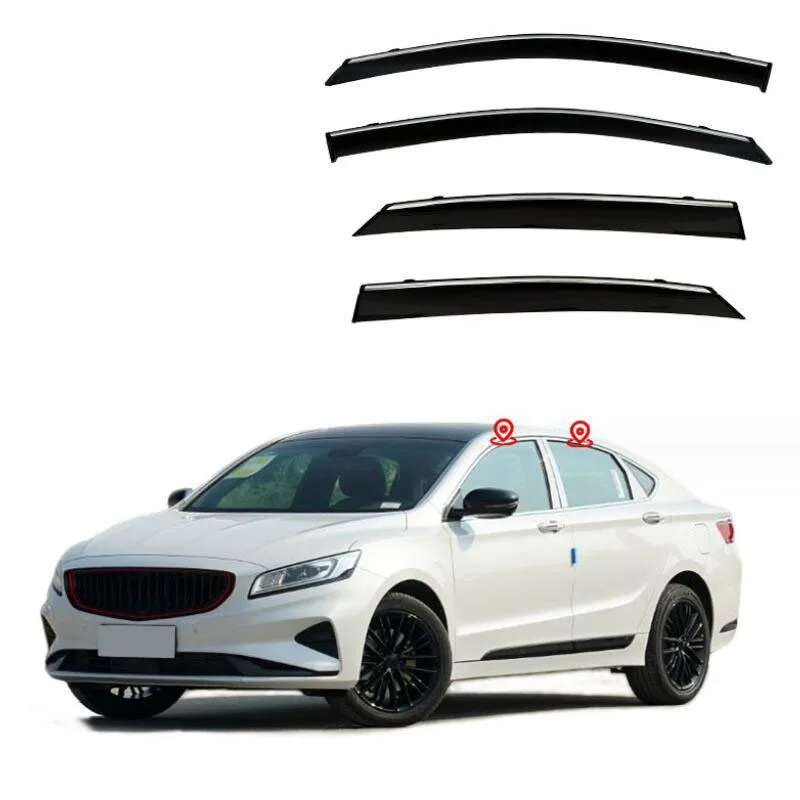 Side Window Deflector Weather Shield Rain Eyebrow Shelter For Geely Bo Rui GE GC9 2015 2016 2017 2018 2019 2020 2021 2022 2023