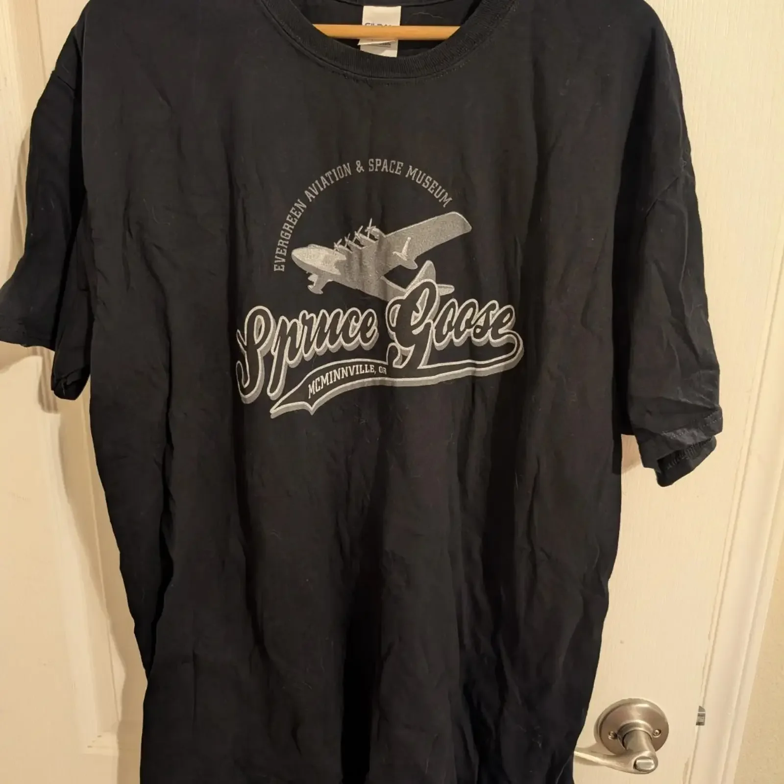 Evergreen Aviation amp Space Museum T Shirt_Gr XXL schwarz vintage Washed Breathable graphic Stretched Soft Stylish