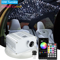DC12V 10W Twinkle RGBW Car Roof Star Lights APP LED Fiber Optic Star Ceiling Light kits for Starry Sky Optical fiber Lighting