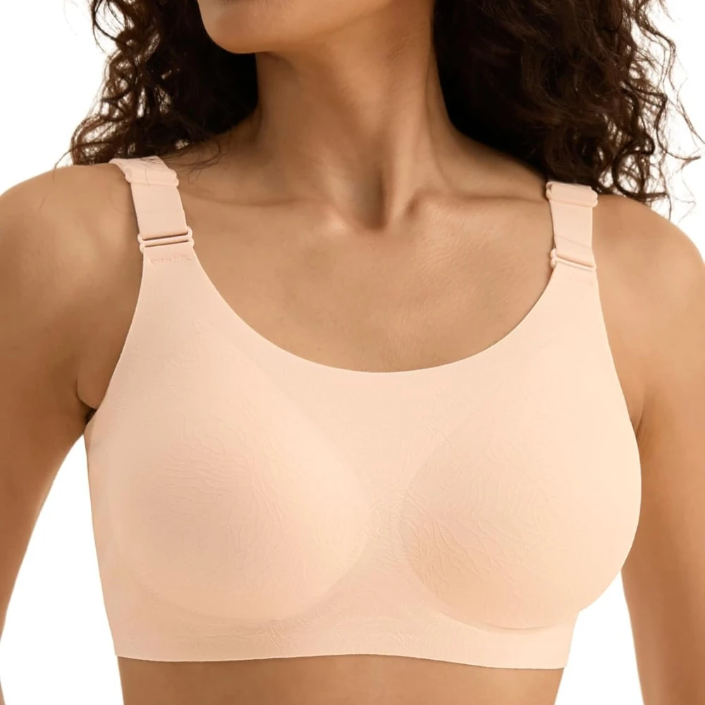 

Wireless Seamless Comfortable Bras Gathered Upper Support Anti Sagging Full Coverage Support Lifting Function