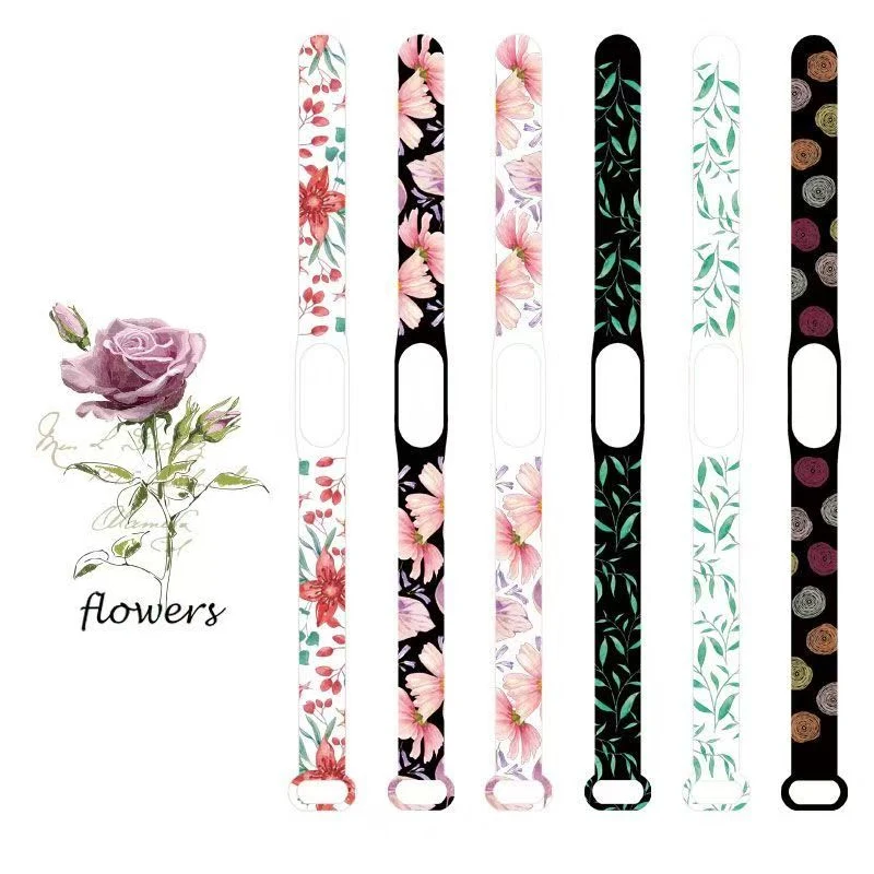 

Xiaomi Bracelet Strap 3 4 5 6 7 8 9 Bracelet Silicone Sports Replacement Strap Smart Watch Accessories Women's xiaomi band 10