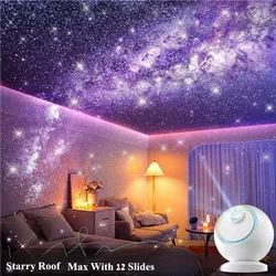 12 in 1 sternen klare 3D visuelle Galaxie Stern Projektor Nachtlicht USB Bluetooth Lautsprecher ultra klare Fokus Planetarium Projektor Lampe